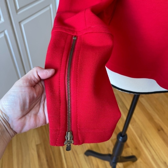 Anthropologie red jacket lapels pockets outerwear work fall winter layer outdoor - Picture 7 of 16